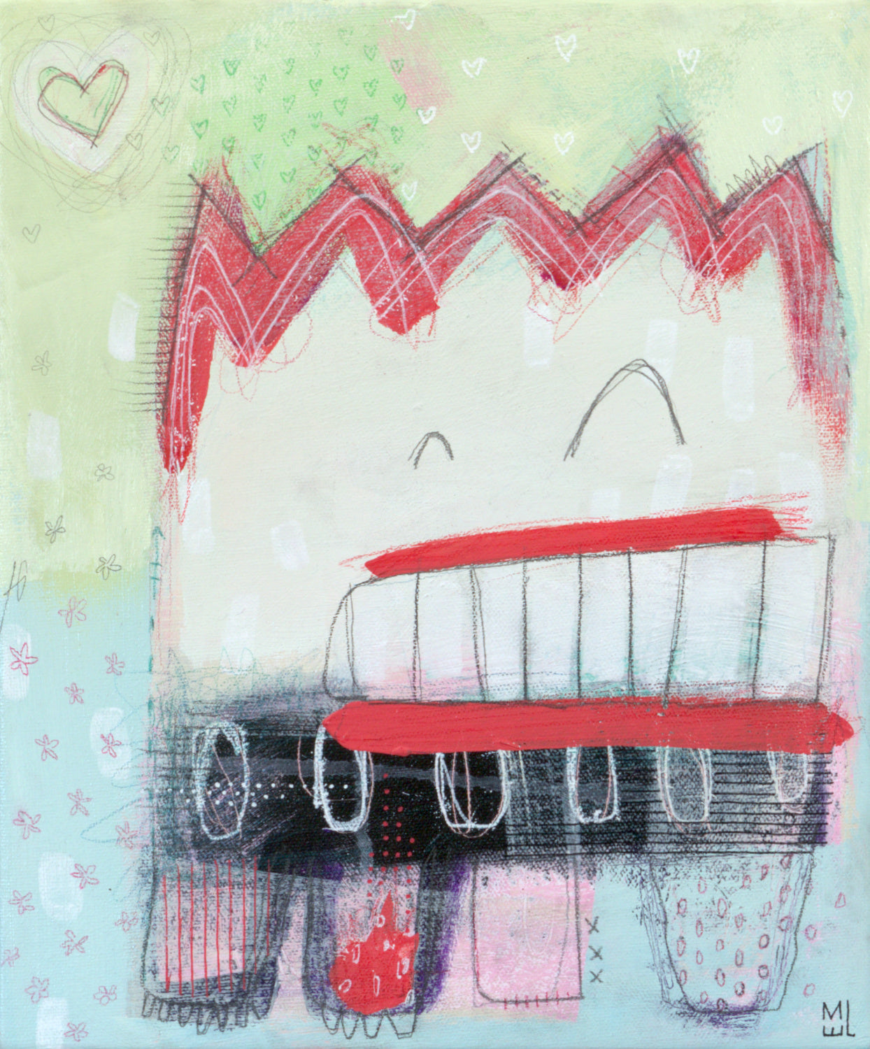 Marcel en amour, 10x12"