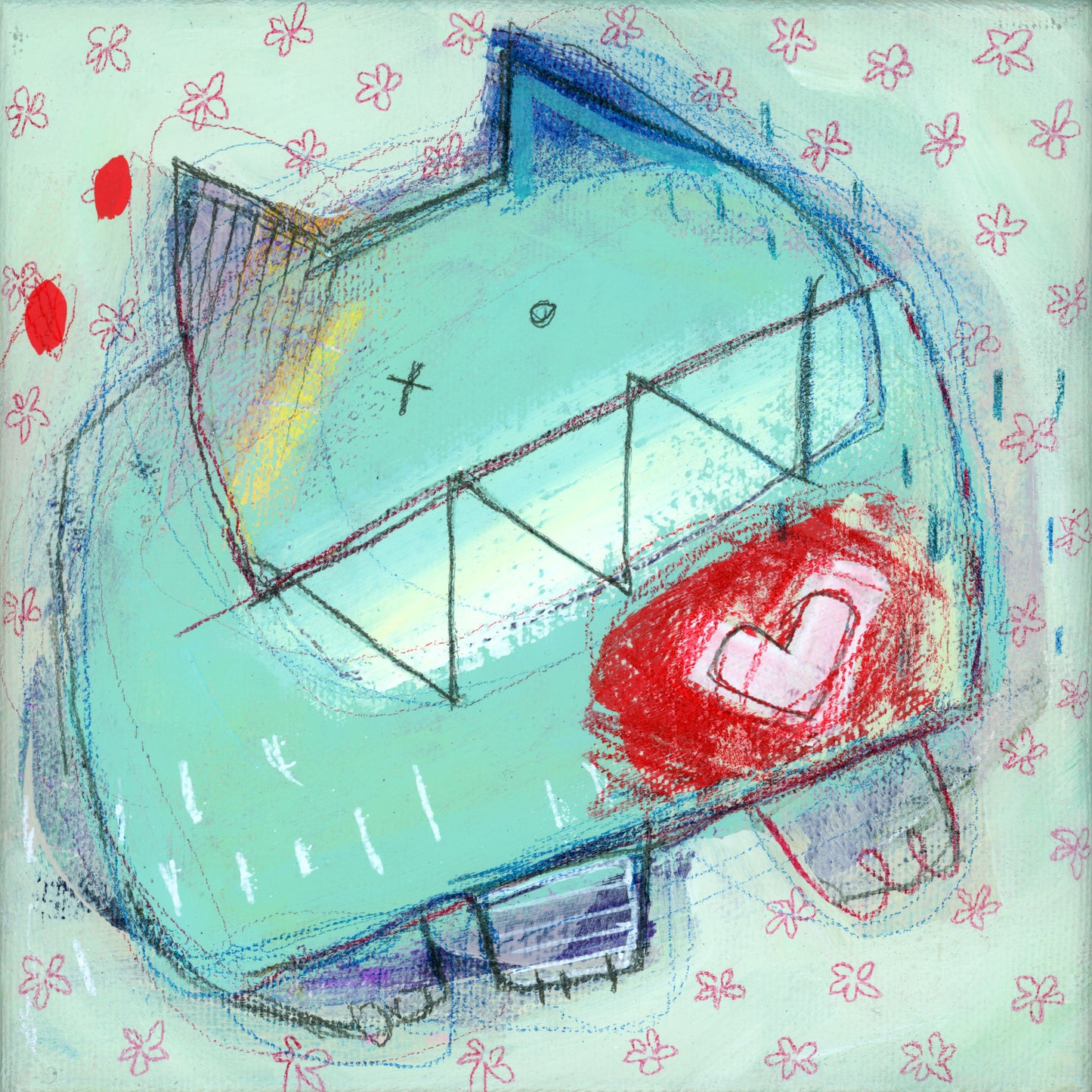 Félix au cœur sauvage, 6x6"