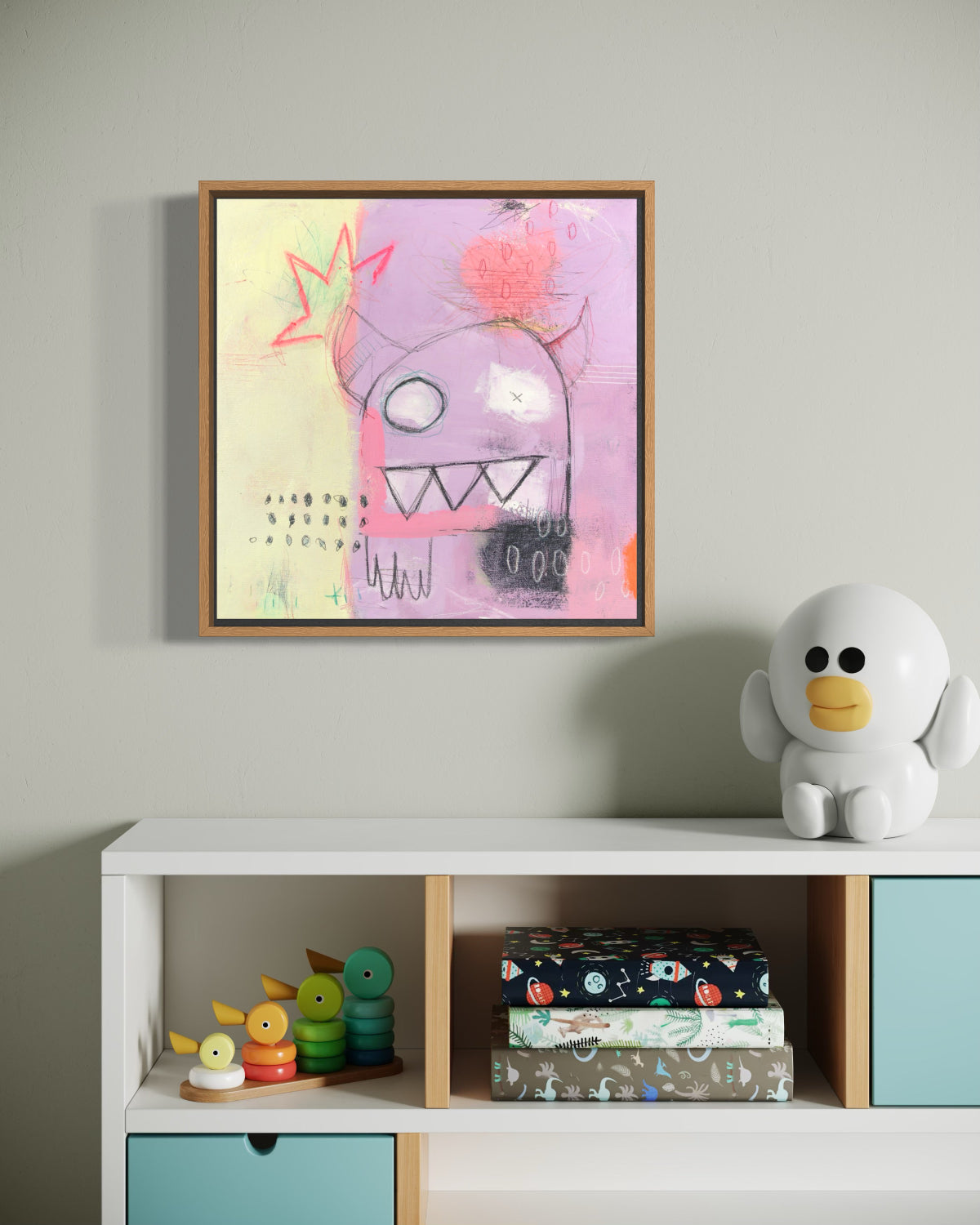 Monstre gentil cherche ami, 12x12"