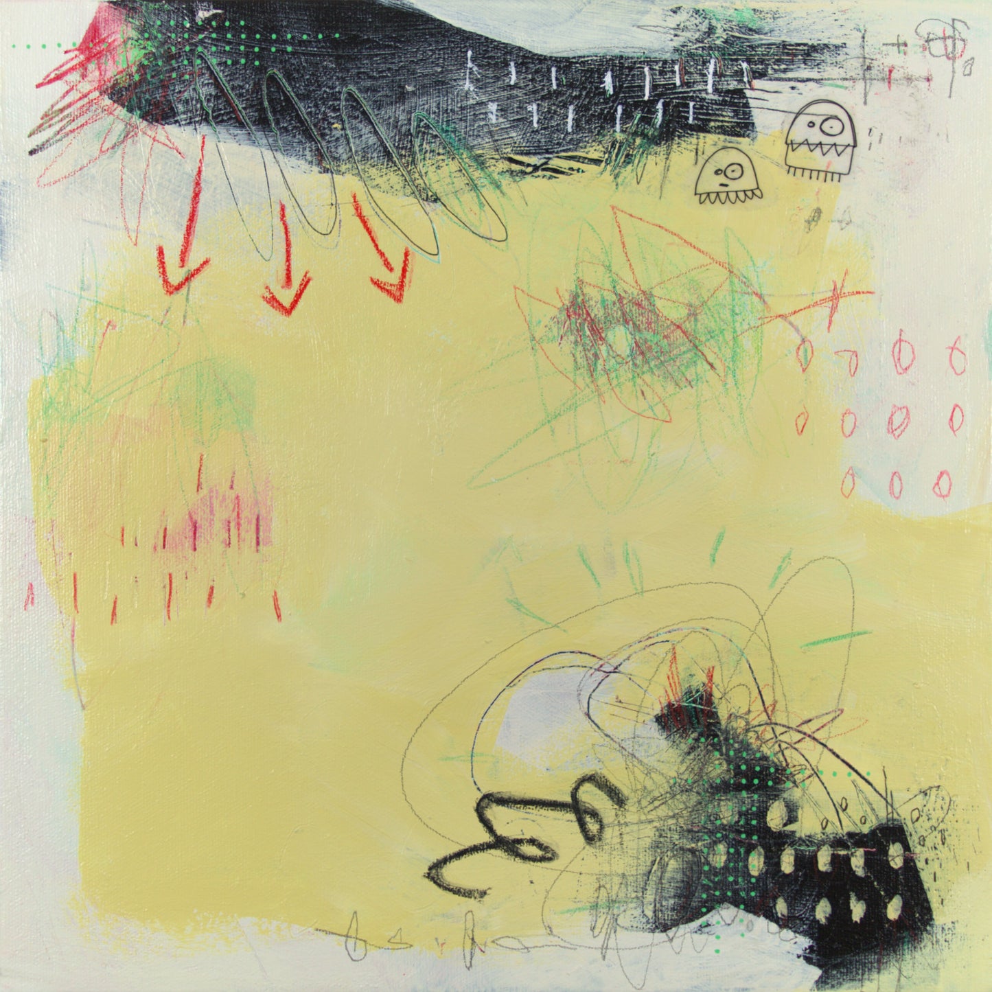 Quand la pluie rit, 12x12"